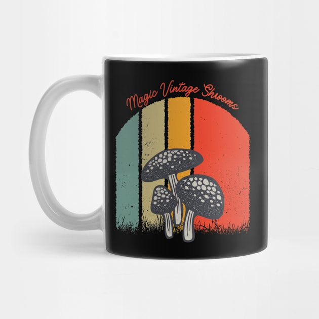 Magic Vintage Shrooms Sunset Vintage Magic Mushrooms by nathalieaynie